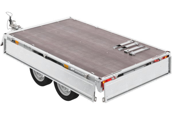 remorque deux essieux 254×151 avec roues unitrailer